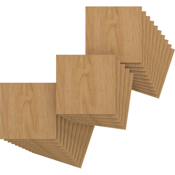 Ekena Millwork 7 3/4W x 7 3/4H x 1/4T Wood Hobby Boards, Maple, 25PK HBW08X08X250DMA - main